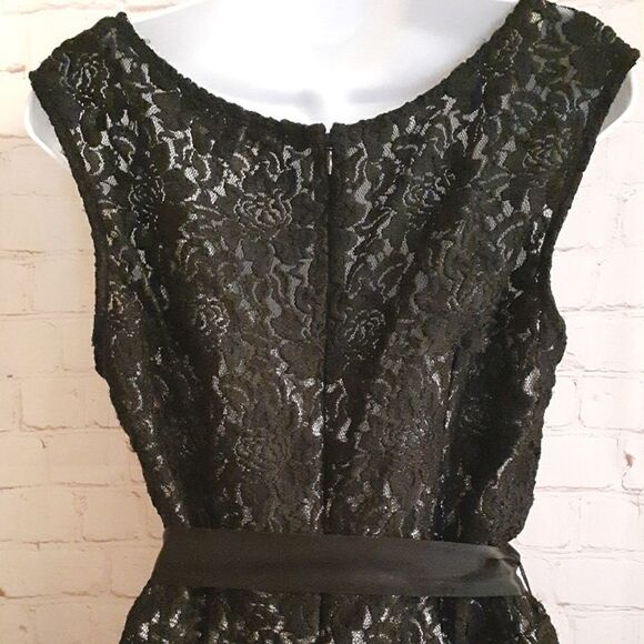 New Plenty by Tracy Reese for Anthropologie Blk/Silver Lace Dress sz 8 ret.$248 - Picture 6 of 8
